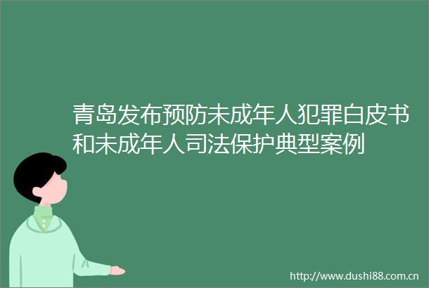 青岛发布预防未成年人白皮书和未成年人司法保护典型案例