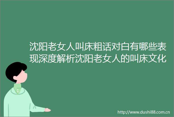 沈阳老女人粗话对白有哪些表现深度解析沈阳老女人的文化