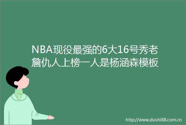 NBA现役最强的6大16号秀老詹仇人上榜一人是杨涵森模板
