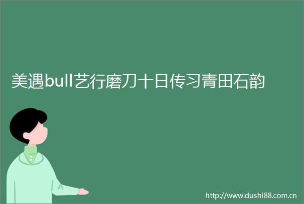 美遇bull艺行磨刀十日传习青田石韵
