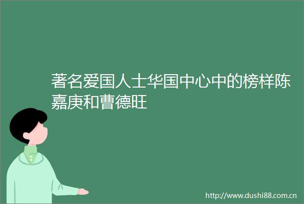 著名爱国人士华国中心中的榜样陈嘉庚和曹德旺