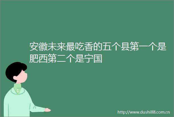 安徽未来最吃香的五个县第一个是肥西第二个是宁国