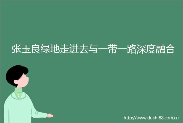 张玉良绿地走进去与一带一路深度融合