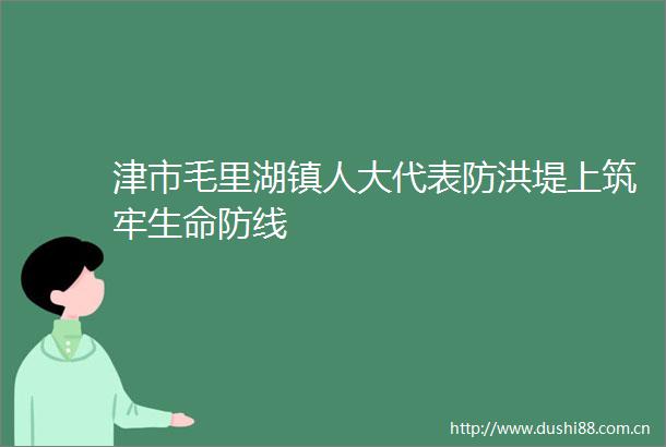 津市毛里湖镇人大代表防洪堤上筑牢生命防线