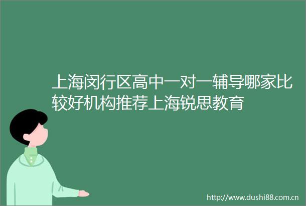 上海闵行区高中一对一辅导哪家比较好机构推荐上海锐思教育