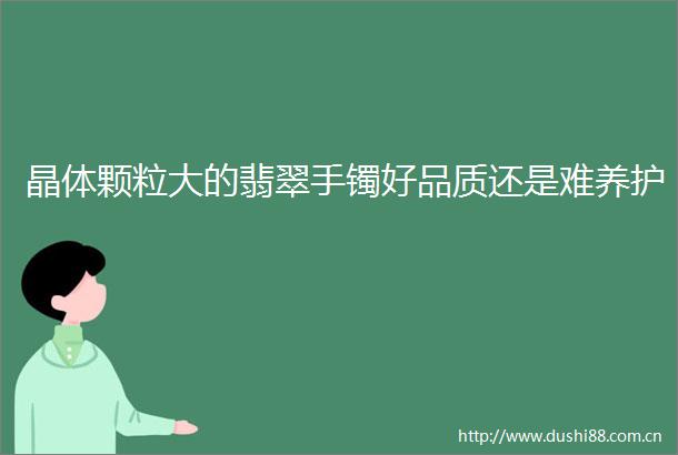晶体颗粒大的翡翠手镯好品质还是难养护
