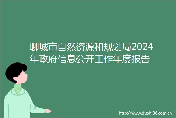 聊城市自然资源和规划局2024年信息公开工作年度报告