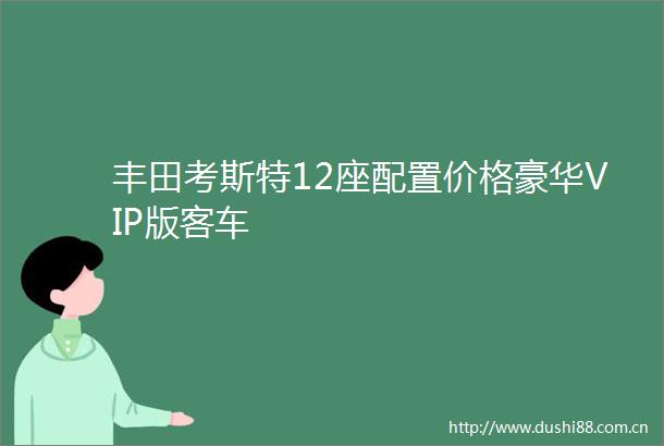 丰田考斯特12座配置价格豪华VIP版客车