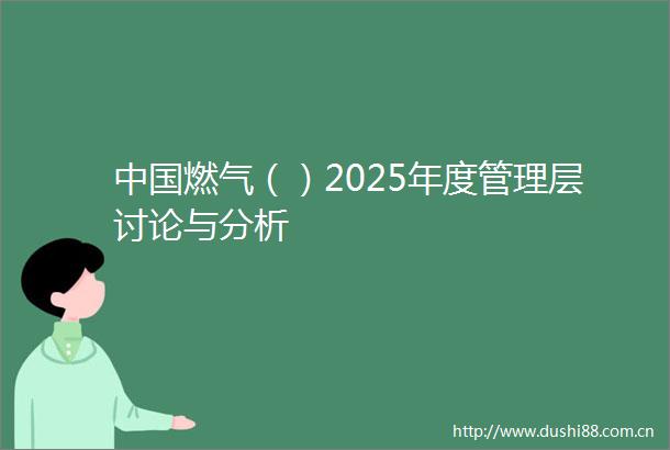 燃气（）2025年度管理层讨论与分析