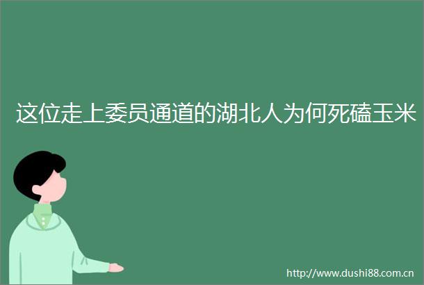 这位走上委员通道的湖北人为何死磕玉米