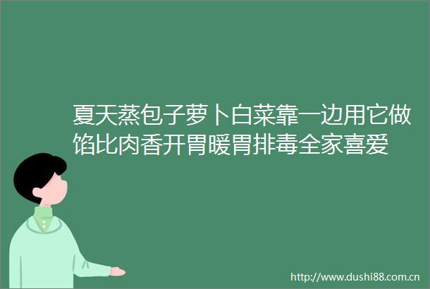 夏天蒸包子萝卜白菜靠一边用它做馅比肉香开胃暖胃排毒全家喜爱