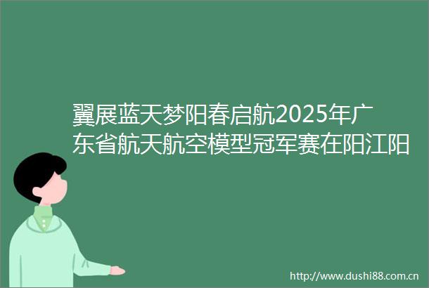 翼展蓝天梦阳春启航2025年广东省航天航空模型冠军赛在阳江阳春市盛大开幕
