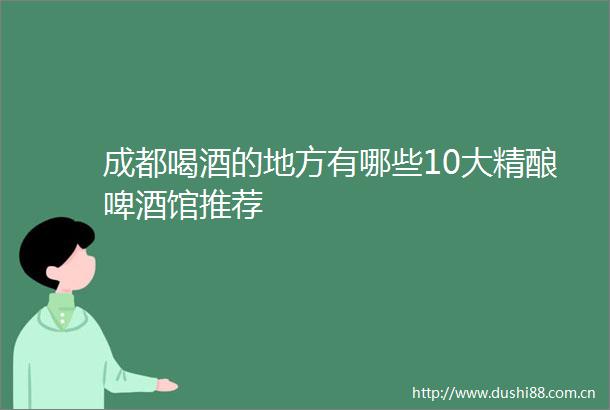 成都喝酒的地方有哪些10大精酿啤酒馆推荐