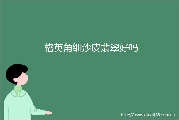 格英角细沙皮翡翠好吗