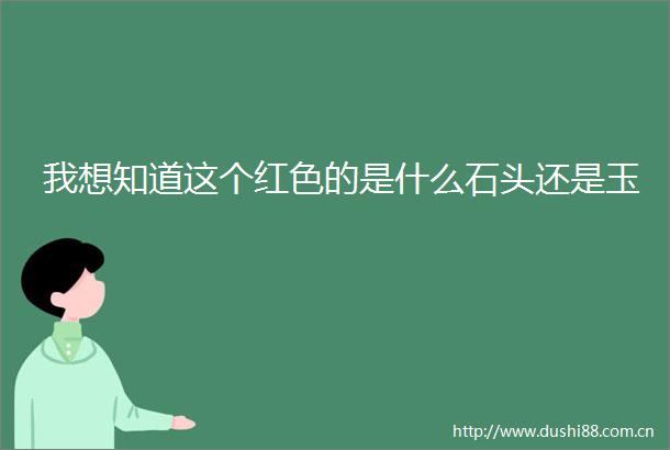 我想知道这个红色的是什么石头还是玉