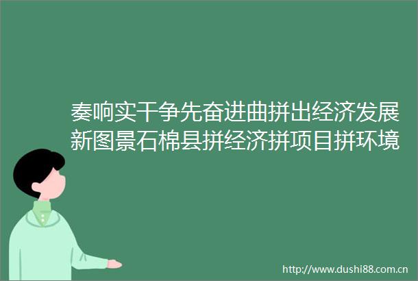奏响实干争先奋进曲拼出经济发展新图景石棉县拼经济拼项目拼环境一线见闻