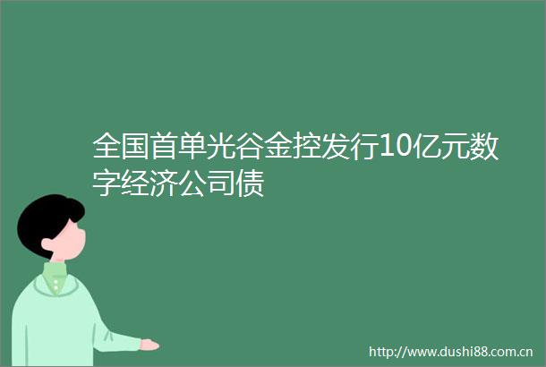 全国首单光谷金控发行10亿元数字经济公司债