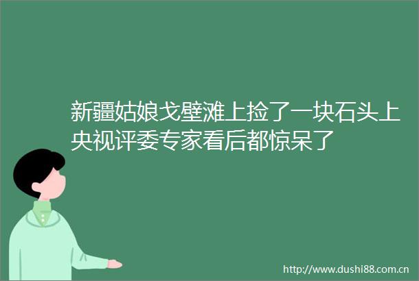 新疆姑娘戈壁滩上捡了一块石头上央视评委专家看后都惊呆了