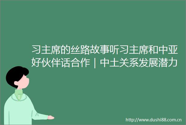 习的丝路故事听习和中亚好伙伴话合作｜中土关系发展潜力巨大前景广阔