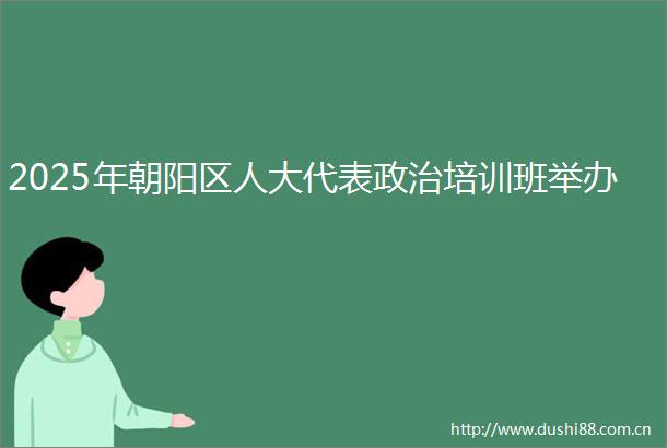 2025年朝阳区人大代表培训班举办