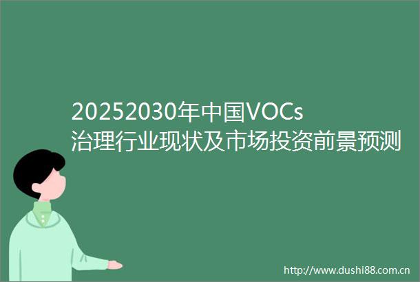20252030年VOCs治理行业现状及市场投资前景预测分析报告