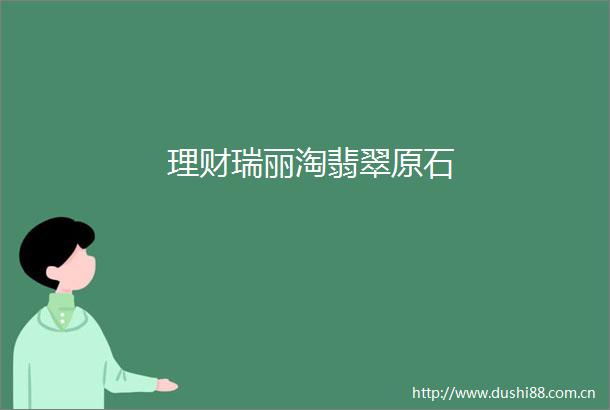 理财瑞丽淘翡翠原石