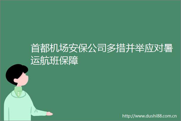 首都机场安保公司多措并举应对暑运航班保障