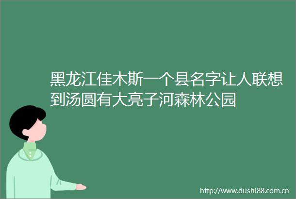 黑龙江佳木斯一个县名字让人联想到汤圆有大亮子河森林公园