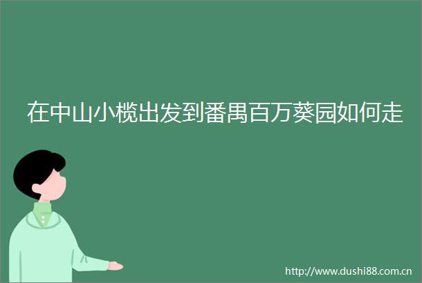在中山小榄出发到番禺百万葵园如何走