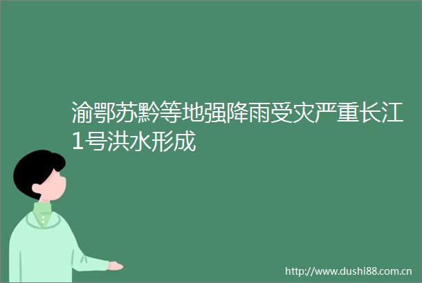 渝鄂苏黔等地强降雨受灾严重长江1号洪水形成