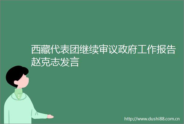 西藏代表团继续审议工作报告赵克志发言
