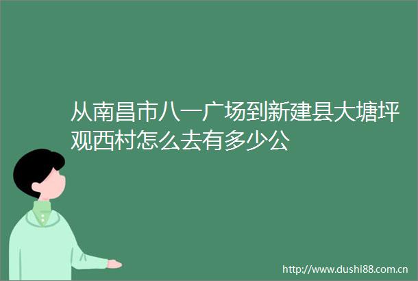从南昌市八一广场到新建县大塘坪观西村怎么去有多少公