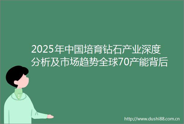 2025年培育钻石产业深度分析及市场趋势全球70产能背后的挑战与机遇