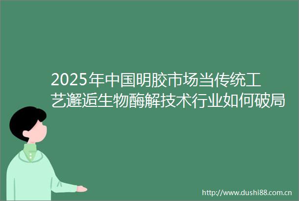2025年明胶市场当传统工艺邂逅生物酶解技术行业如何破局增效