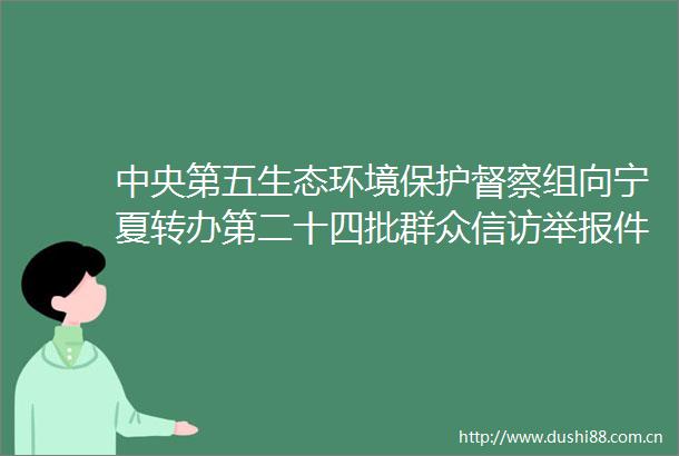 中央第五生态环境保护督察组向宁夏转办第二十四批群众件