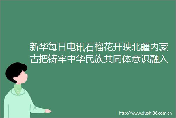 新华每日电讯石榴花开映北疆内蒙古把铸牢中华民族共同体意识融入国民教育全过程