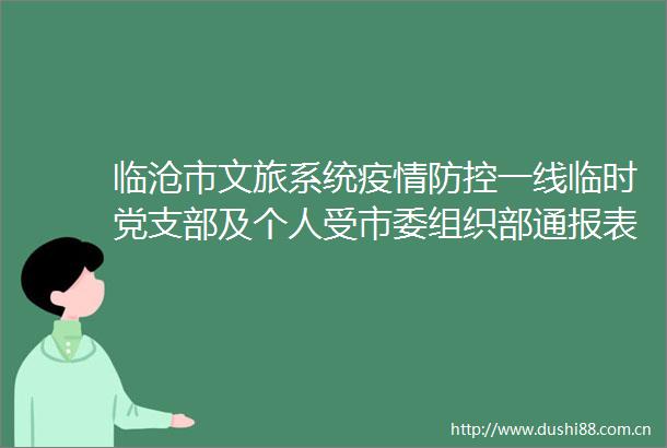 临沧市文旅系统疫情防控一线临时党支部及个人受市委组织部通报表扬