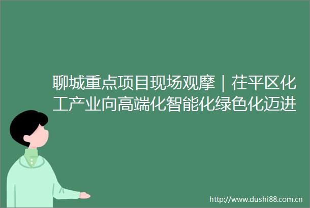 聊城重点项目现场观摩｜茌平区化工产业向高端化智能化绿色化迈进