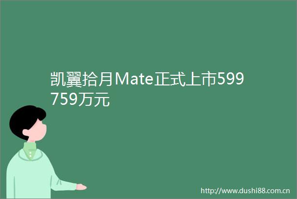 凯翼拾月Mate正式上市599759万元