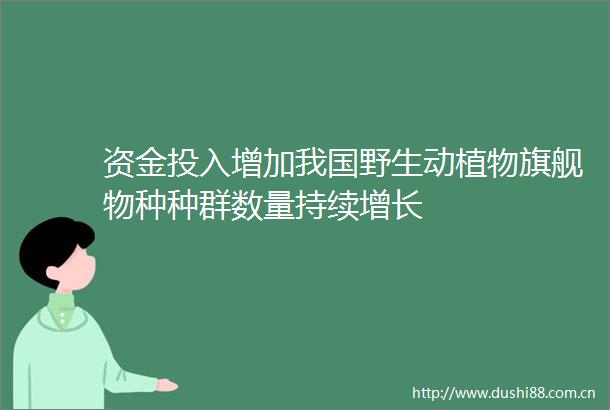 资金投入增加我国野生动植物旗舰物种种群数量持续增长