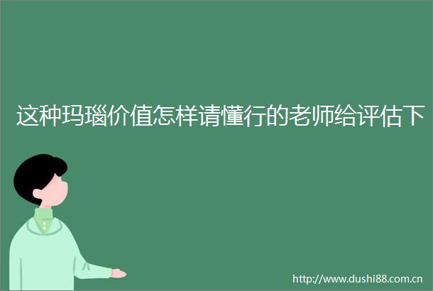 这种玛瑙价值怎样请懂行的老师给评估下