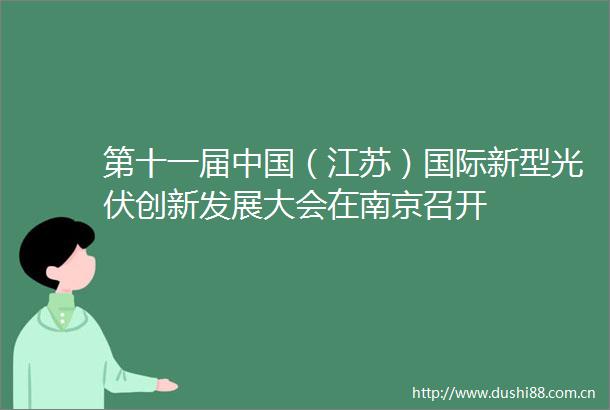 第十一届（江苏）国际新型光伏创新发展大会在南京召开