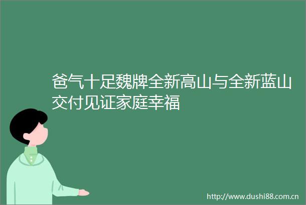 爸气十足魏牌全新高山与全新蓝山交付见证家庭幸福