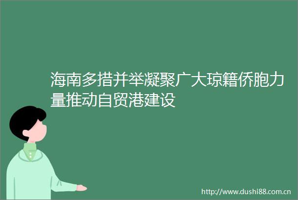 海南多措并举凝聚广大琼籍侨胞力量推动自贸港建设