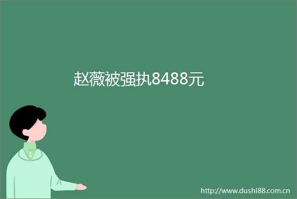 赵薇被强执8488元