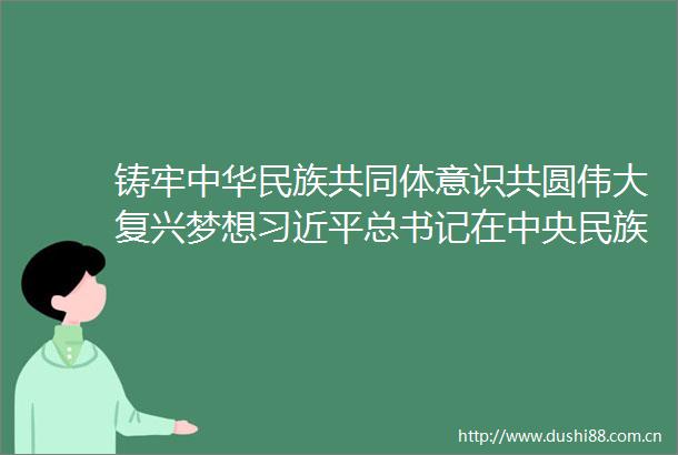 铸牢中华民族共同体意识共圆伟大复兴梦想总书记在中央民族工作会议上的重要讲话激励各族儿女携手奋进新征程