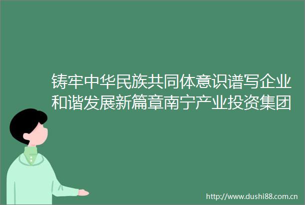 铸牢中华民族共同体意识谱写企业和谐发展新篇章南宁产业投资集团有限责任公司经验做法