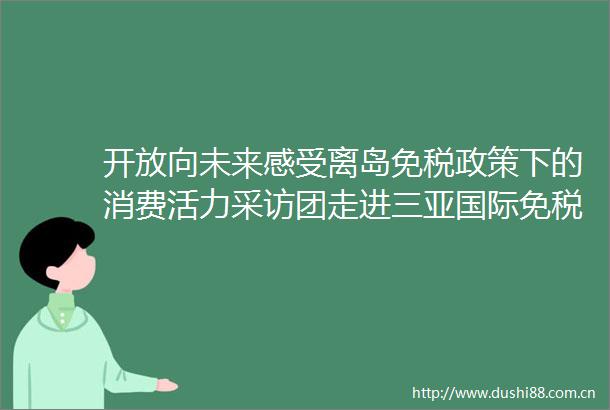 开放向未来感受离岛免税政策下的消费活力采访团走进三亚国际免税城