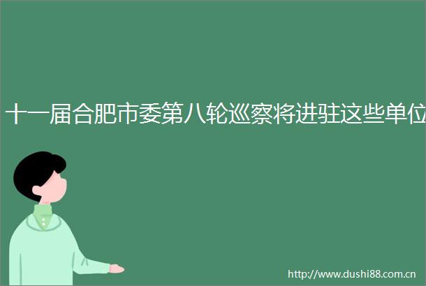 十一届合肥市委第八轮巡察将进驻这些单位