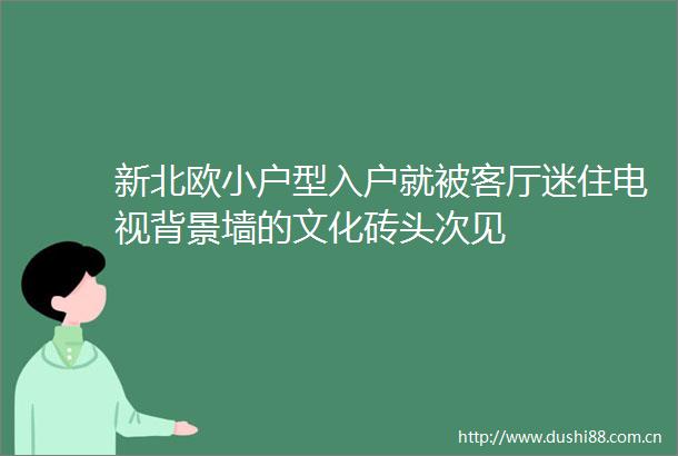 新北欧小户型入户就被客厅迷住电视背景墙的文化砖头次见